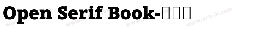 Open Serif Book字体转换